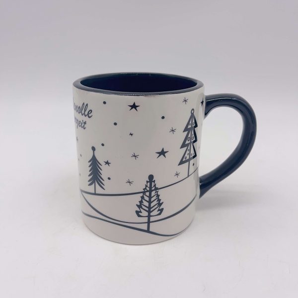 Black Ceramic Christmas Mug with Decal