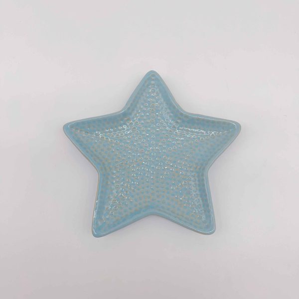 Blue Ceramic Star Jewelry Dish