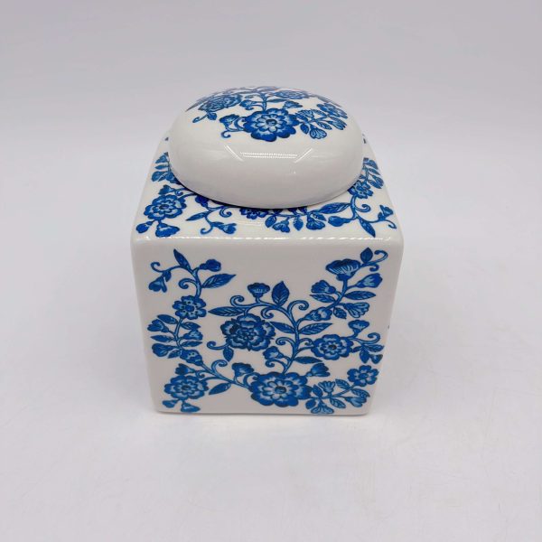 Blue Ceramic Sticker Jar