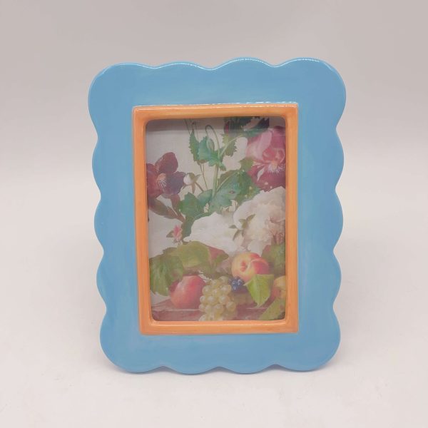 Blue Wave Ceramic Photo Frame