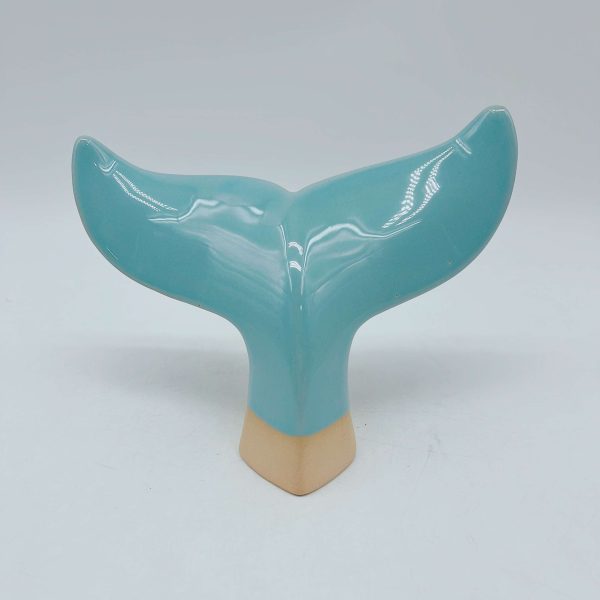 Blue Whale Tail Ceramic Ornament