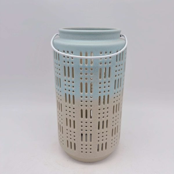 Blue White Ceramic Lantern Decor