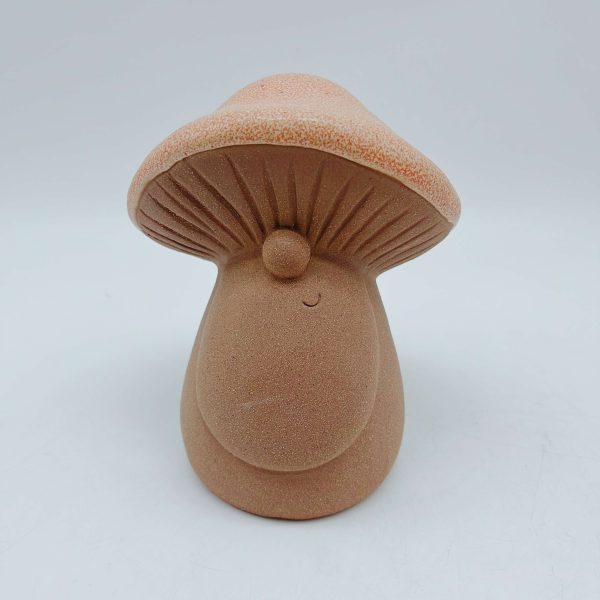 Brown Mushroom Ceramic Decor Piece
