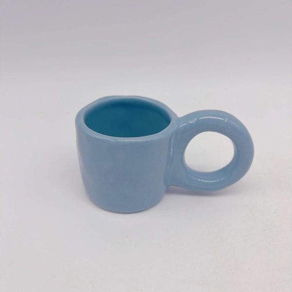 Ceramic Blue Candle Holder Cup