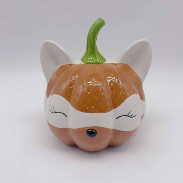 Ceramic Brown Smiling Squirrel Halloween Decor