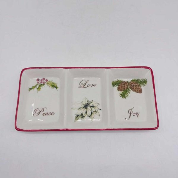 Ceramic Christmas Plates Set of Three
