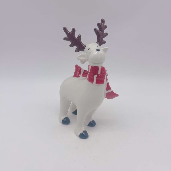 Ceramic Christmas Reindeer Figurine Decoration