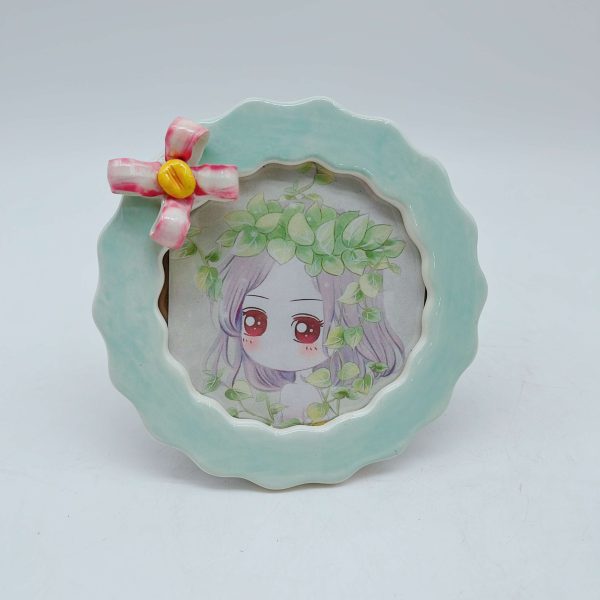 Ceramic Green Bow Picture Frame