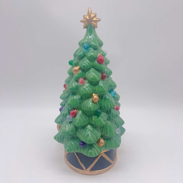 Ceramic Green Christmas Tree Colorful Ornament Balls