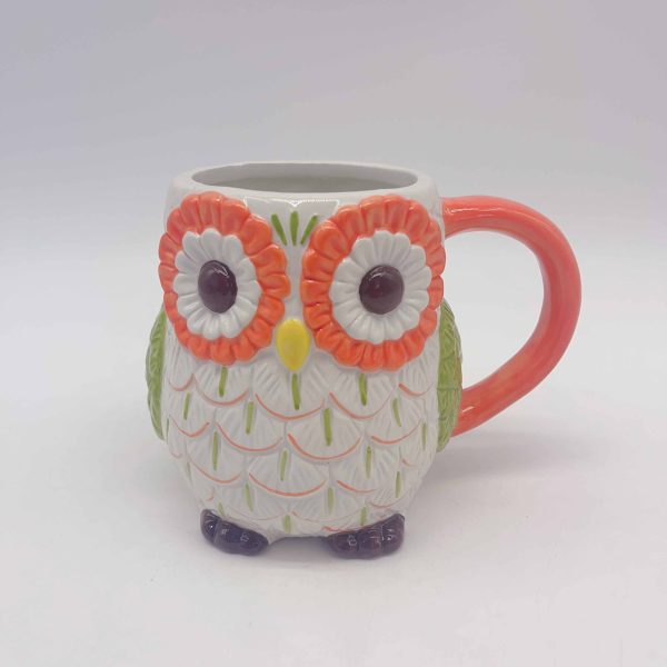 Ceramic Halloween Mug Big Eyed Owl Design