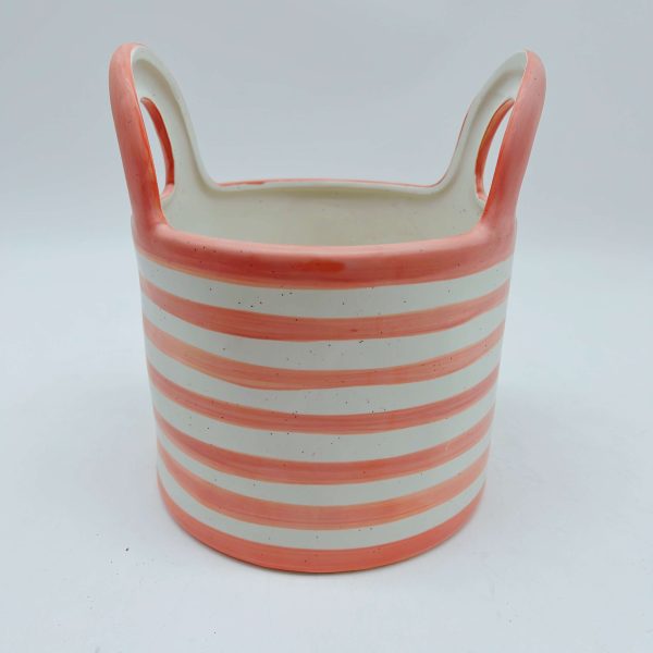 Ceramic Hand-Painted Double-Handle Flower Pot