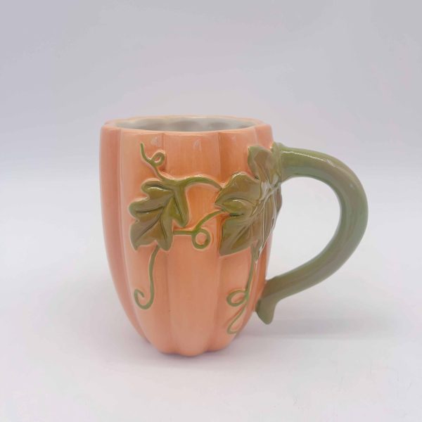 Ceramic Orange Pumpkin Halloween Mug