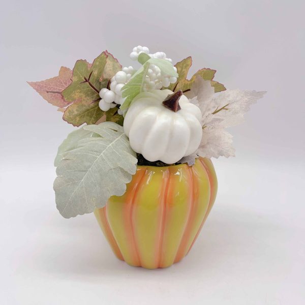 Ceramic Pumpkin Vase Halloween Decor Faux Plant Holder