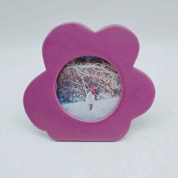 Ceramic Purple Flower Photo Frame