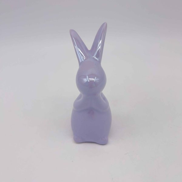 Ceramic Purple Rabbit Figurine Decoration