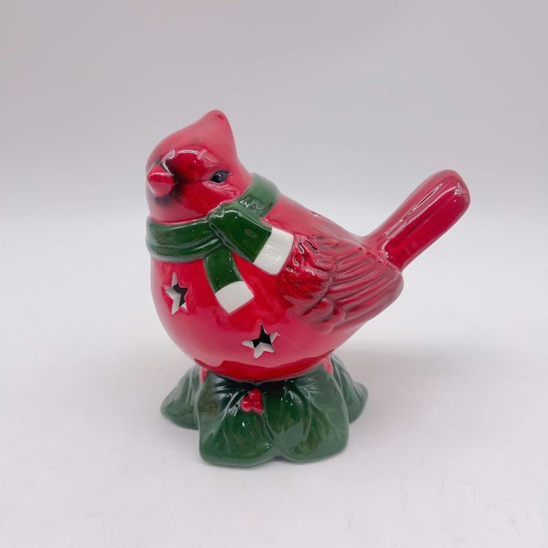 Ceramic Red Bird Hollow Decor Ornament