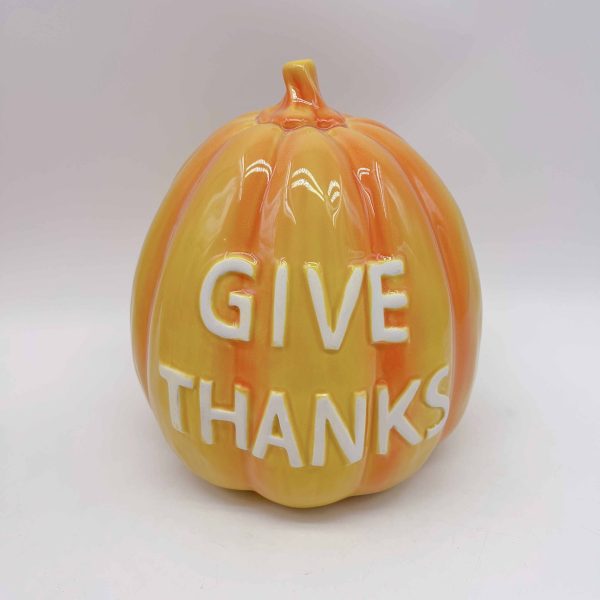 Ceramic Thanksgiving Pumpkin Decoration