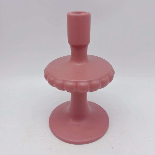 Ceramic Vermilion Candle Holder