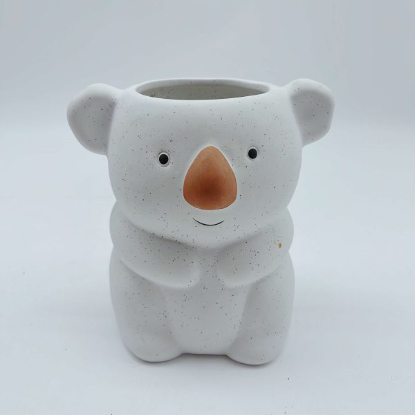 Ceramic White Bear Planter Pot