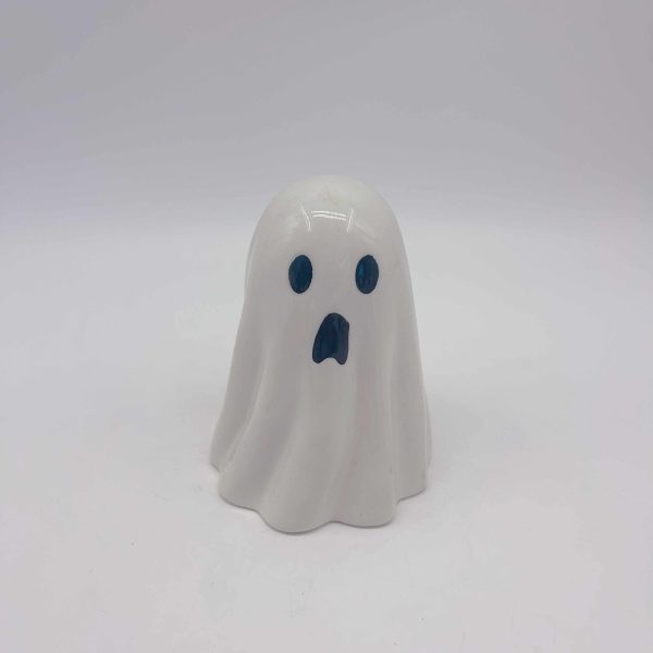 Ceramic White Ghost Halloween Figurine Small Size