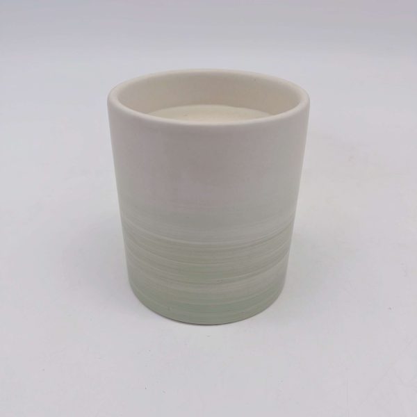 Gradient Green Ceramic Candle Cup Wax Pouring