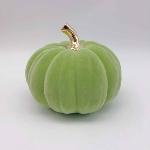 Green Alien Pumpkin Ceramic Decor Piece