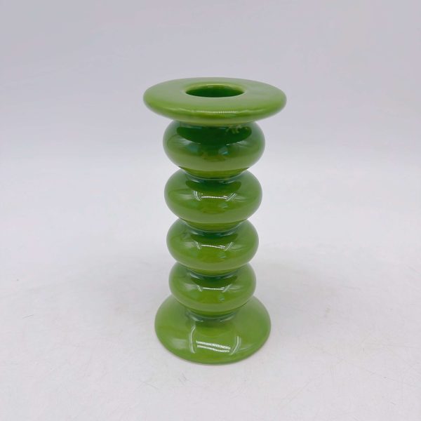 Green Ceramic Long Taper Candle Holder