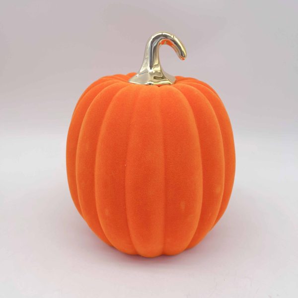 Green Ceramic Velvet Pumpkin Decor