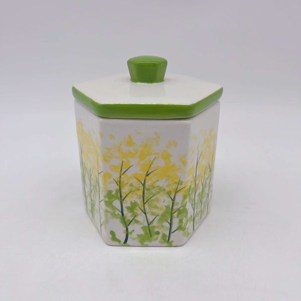 Hexagonal Ceramic Jar