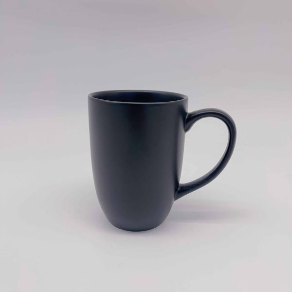 Large Black Ceramic Mug
