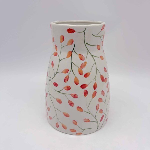 Large Ceramic Maple Leaf Halloween Vase