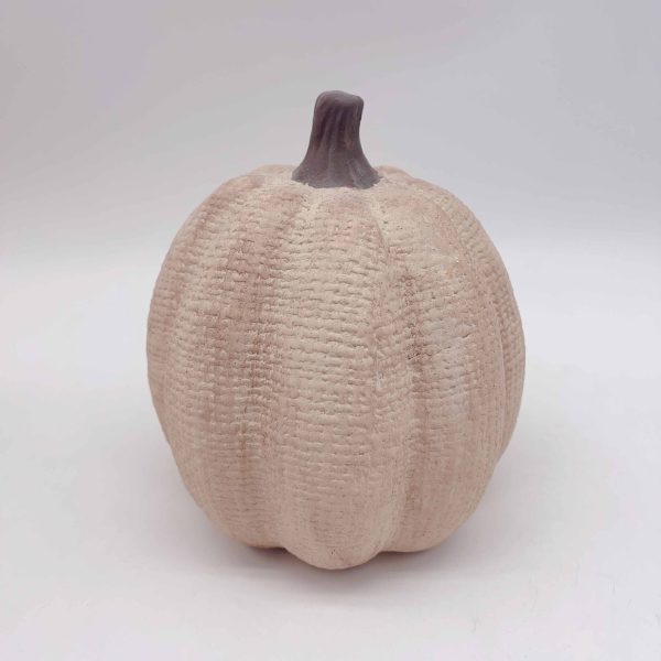 Large Ceramic Pumpkin Decor in Earthy Yellow