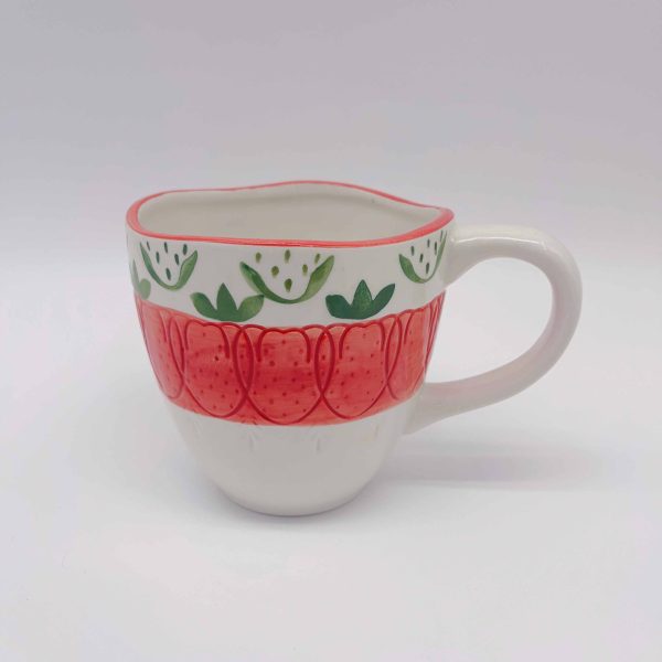 Large Ceramic Strawberry Cup