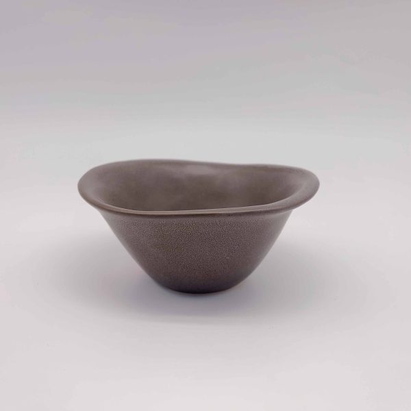 Large Dark Brown Irregular Ceramic Bowl