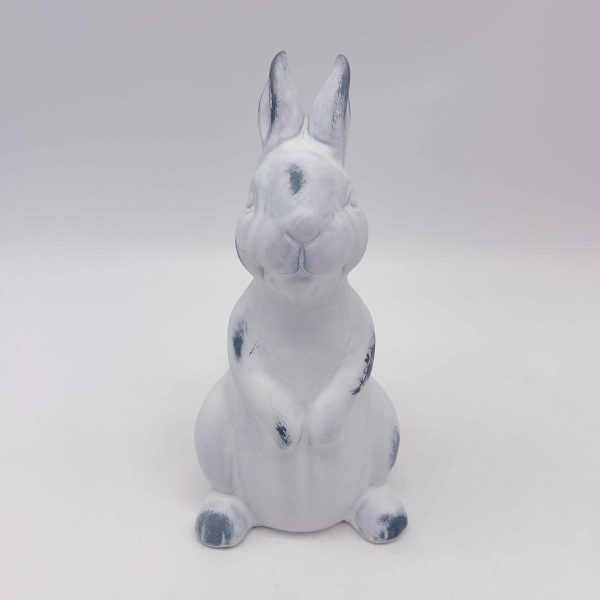 Large Gradient Black Ceramic Rabbit Figurine