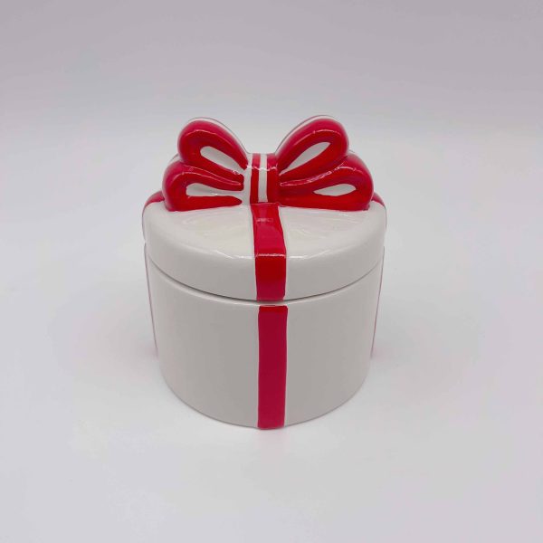 Large Pink Bow Ceramic Jewelry Dish
