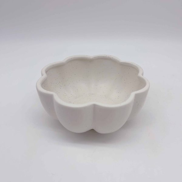 Large White Ceramic Pumpkin Plate