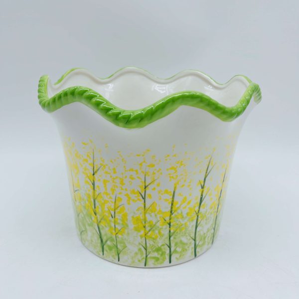 Medium Autumn Ceramic Painted Flower Pot