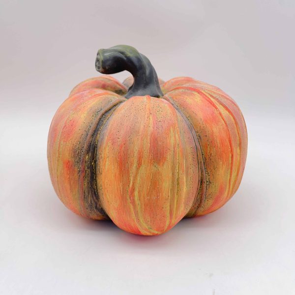 Medium Gradient Yellow Ceramic Pumpkin Decor