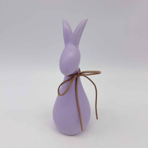Medium Purple Ceramic Rabbit Figurine