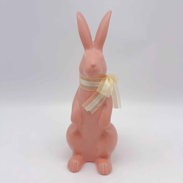 Orange Ceramic Rabbit Figurine