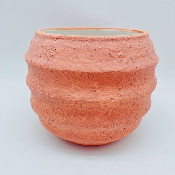 Orange Ceramic Spray Flowerpot
