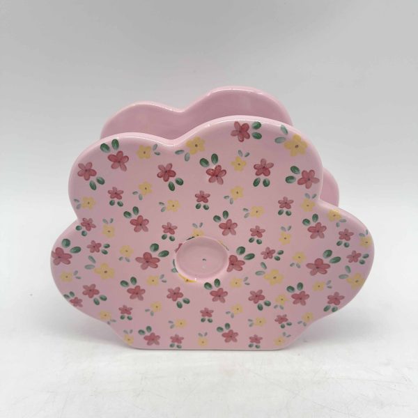 Pink Ceramic Painted Flower Vase
