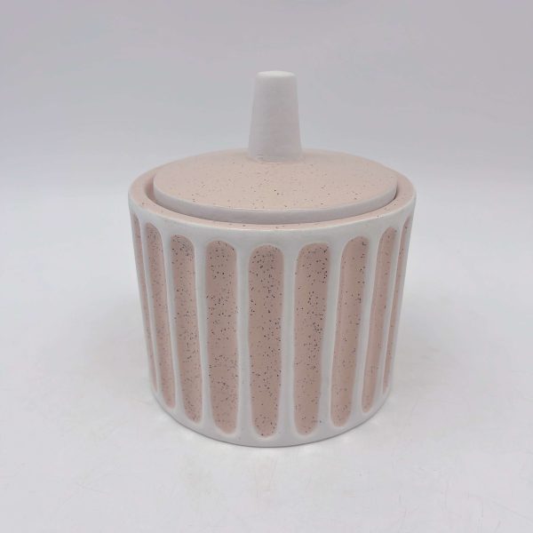 Pink Ceramic Sand-Glazed Jar