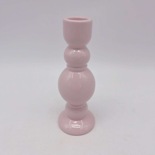 Pink Rectangular Ceramic Candle Holder