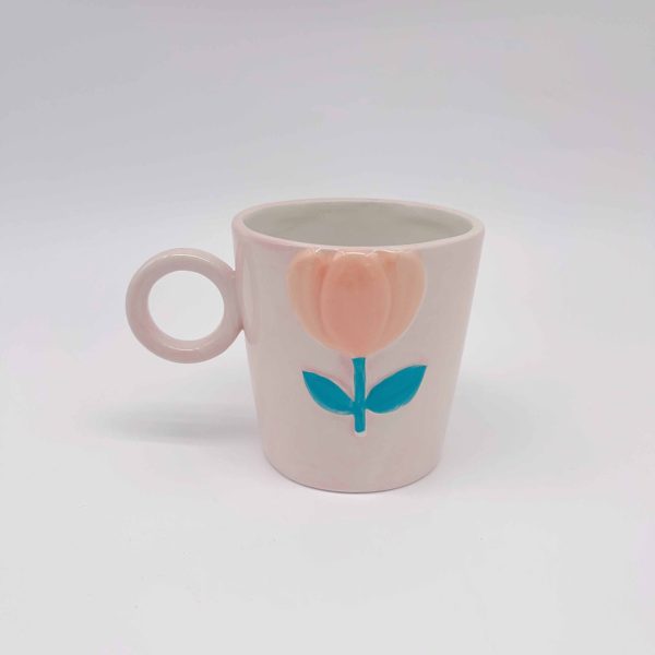 Pink Tulip Ceramic Mug