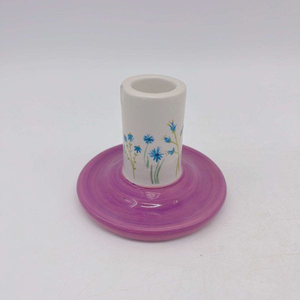 Purple Ceramic Candle Holder