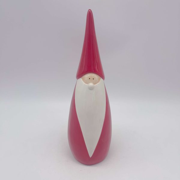 Rectangular Ceramic Santa Claus Figurine Red Christmas Decor
