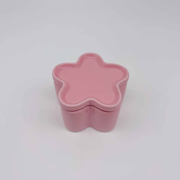 Red Ceramic Round Jewelry Box