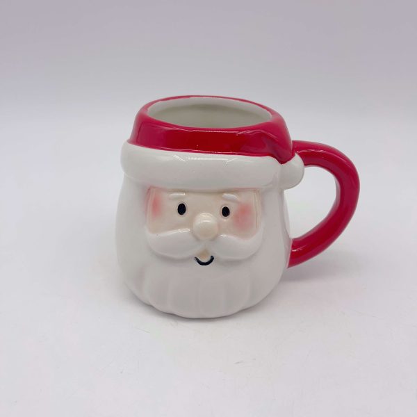 Red Ceramic Santa Mug Christmas